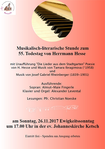 musikalisch-literarische Stunde am 16. November 2017
