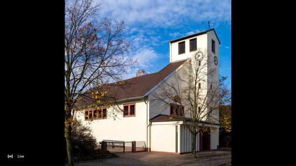 Bild für den live Gottesdienst am 25. September 2022 aus der evangelischen Johanneskirche in Ketsch mit Pfarrer Christian Noeske.