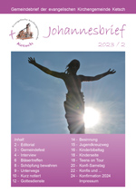 Bild der Titelseite des aktuellen Johannesbriefes, Ausgabe 2023 / 2